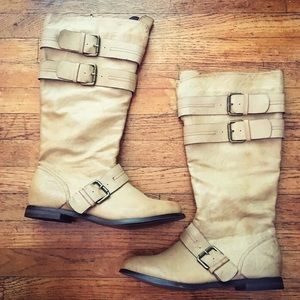 Nude color boots size 10